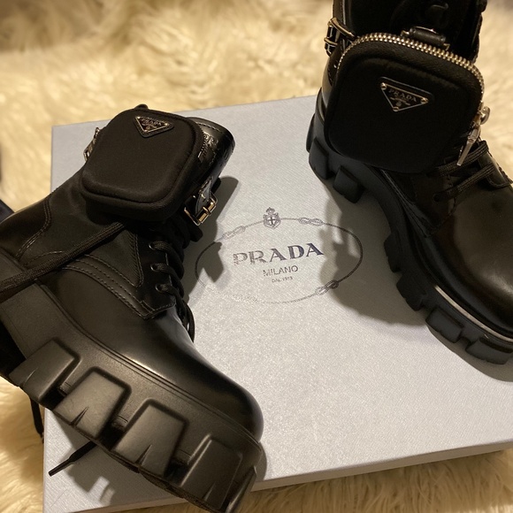 Prada Combat Booties - Picture 1 of 6